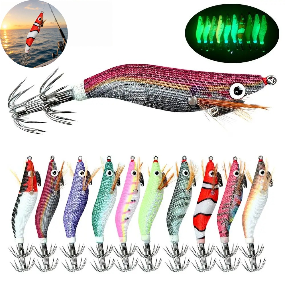Luminous Squid Jig Lure Artifi - Fishing Hook Jig ulasan dan harga
