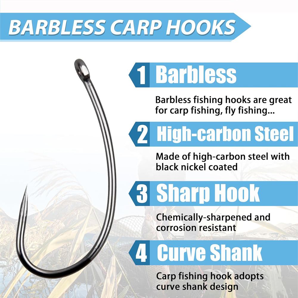 180PCS Barbless Fishing Hooks  - Fishing Hook Assortment ulasan dan harga